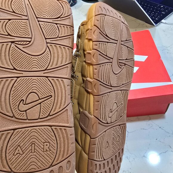 Nike Air More Uptempo Slide Brown Flax FZ3116 200 Mens Size 10 NEW - Picture 9 of 14